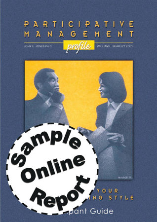 Picture of Participative Management Profile Sample Online Report.